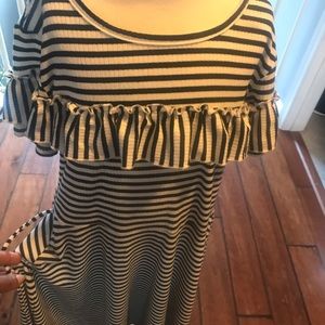 Speechless Big Girls Striped Ruffle Dress size 12.